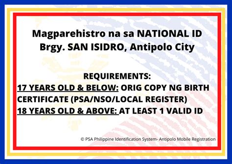 psa antipolo|PSA Philippine Identification System .
